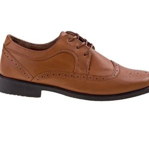 BOYS JOSMO SIZE 11 STYLE 31801C LACE-UP TIE DRESS OXFORDS CAMEL BROWN maryjane